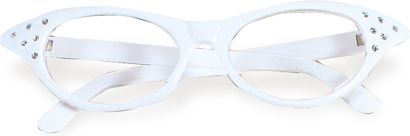 Witte jaren 50 bril