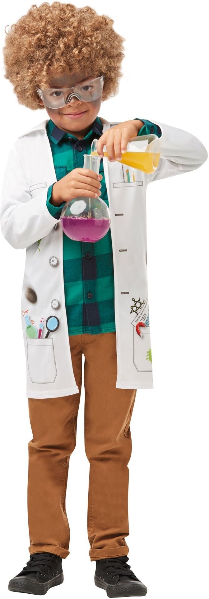 Witte Labjas Gekke Wetenschapper Kind