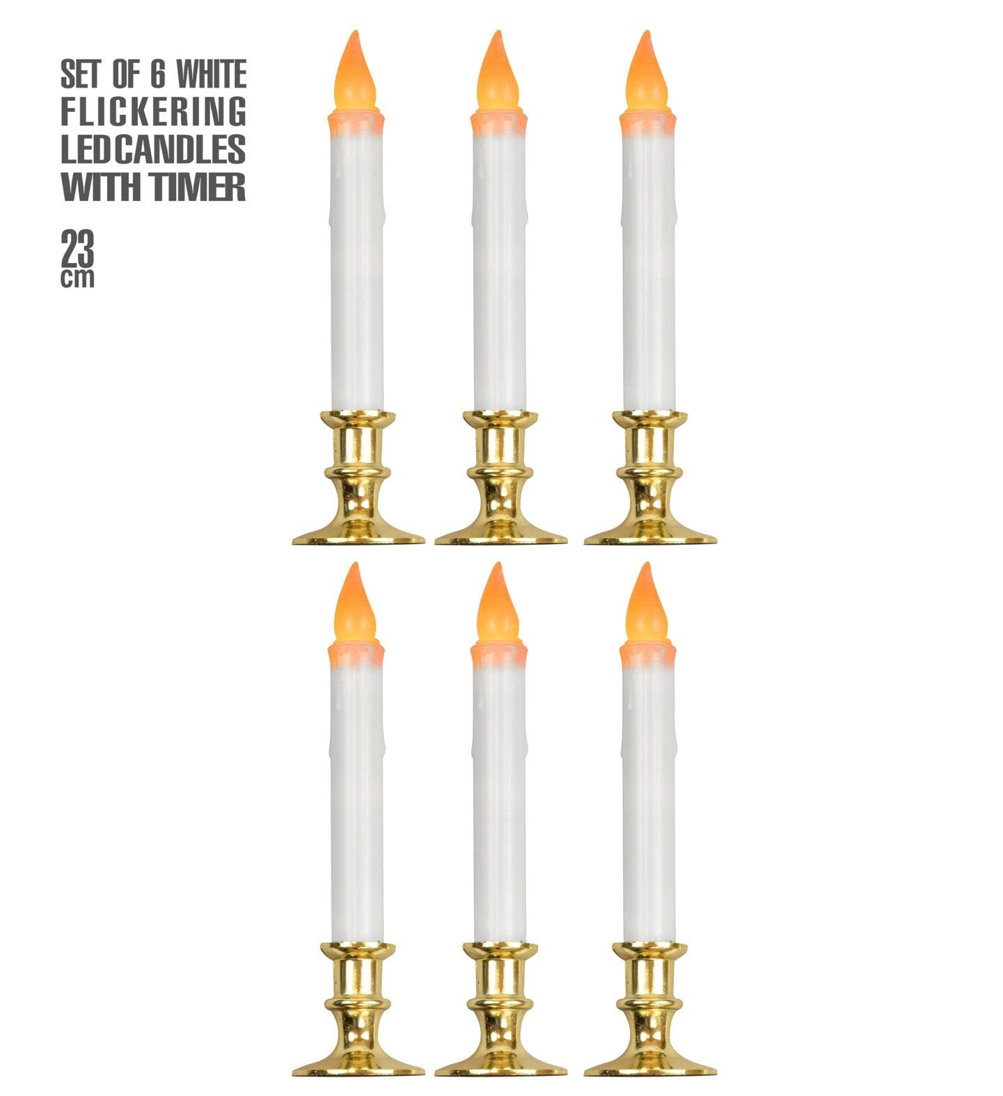 Witte LED Kaarsen 6 Stuks