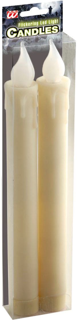 Witte oplichtende kaarsen 2 stuks