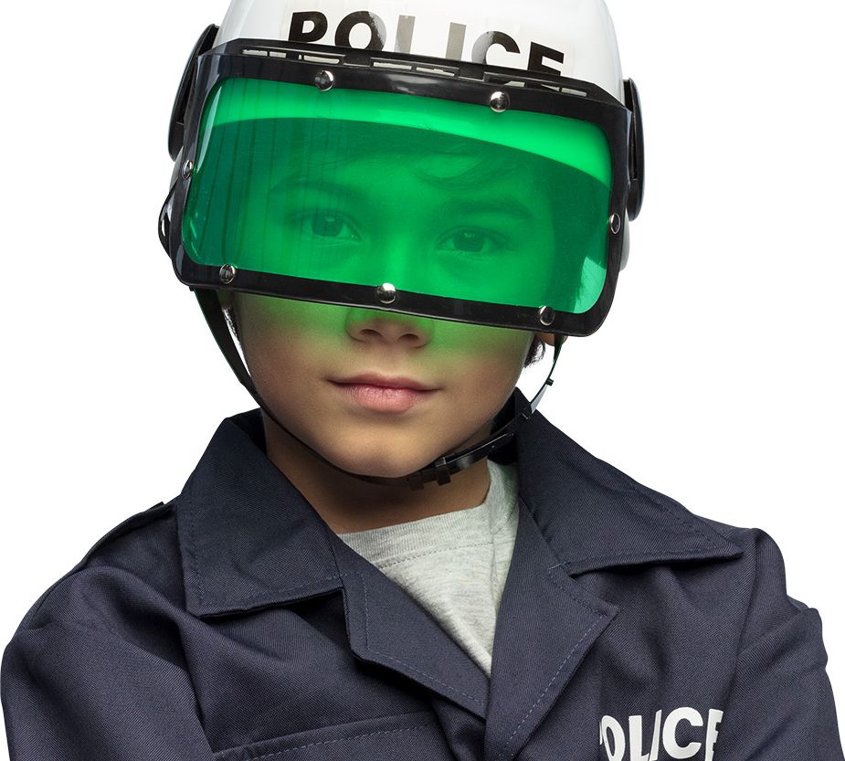 Witte politiehelm kinderen