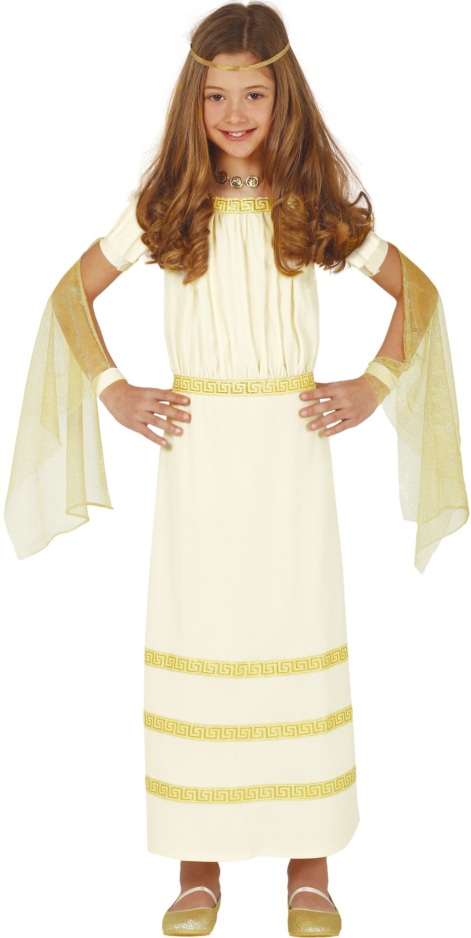 Witte romeinse jurk kind