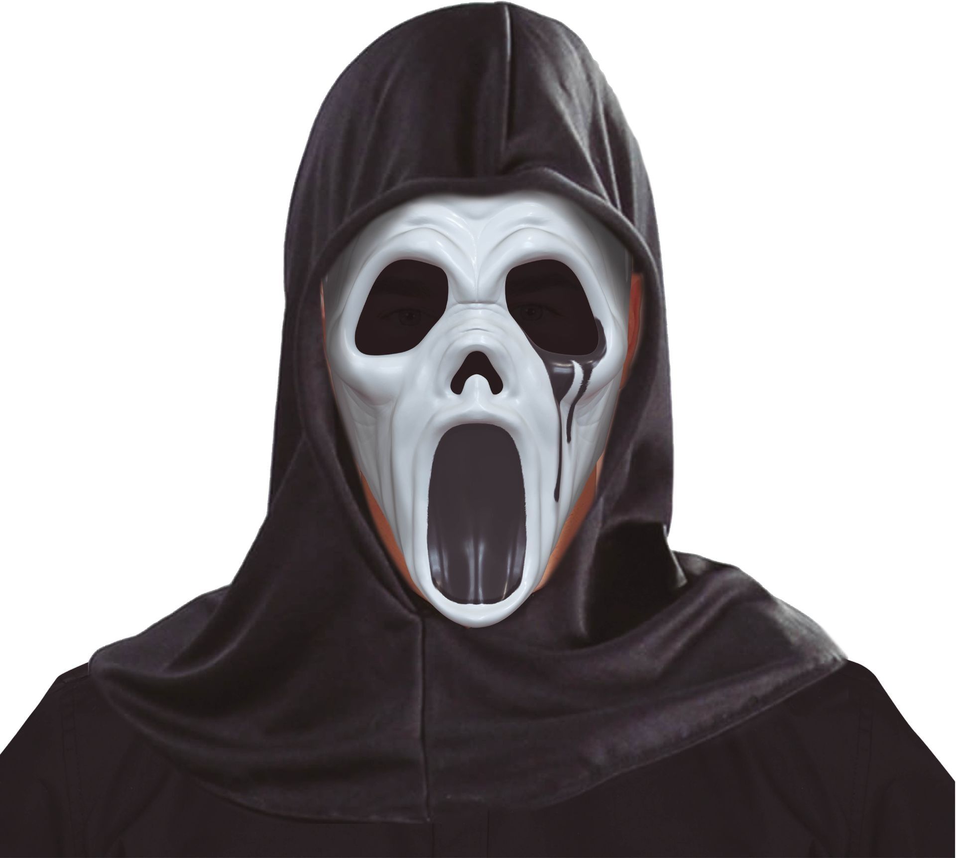 Witte Spook Masker met Kap Halloween