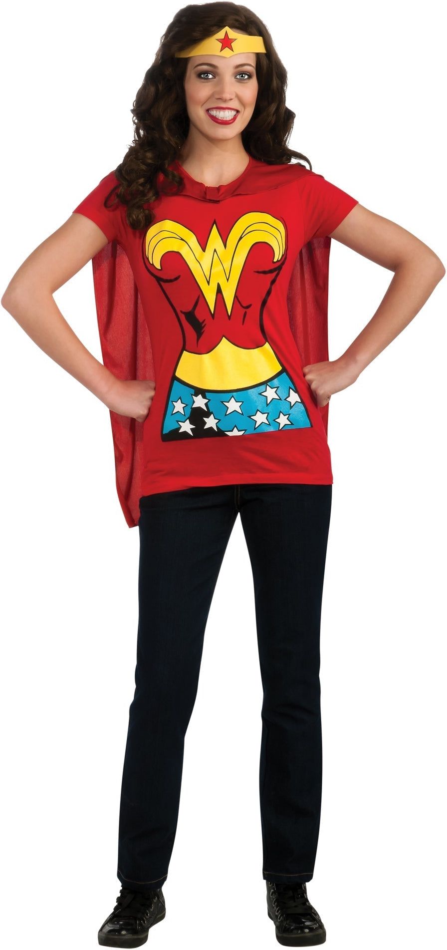 Wonder Woman Shirt en Cape Dames