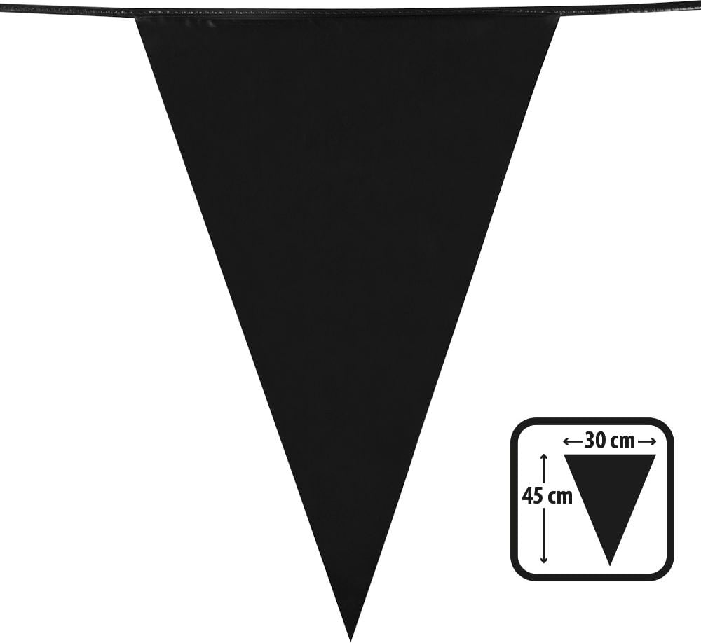 XL vlaggenlijn zwart