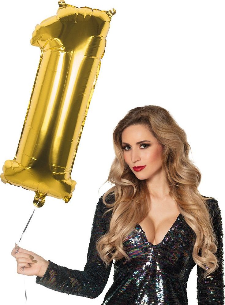 XXL gouden ballon cijfer 1