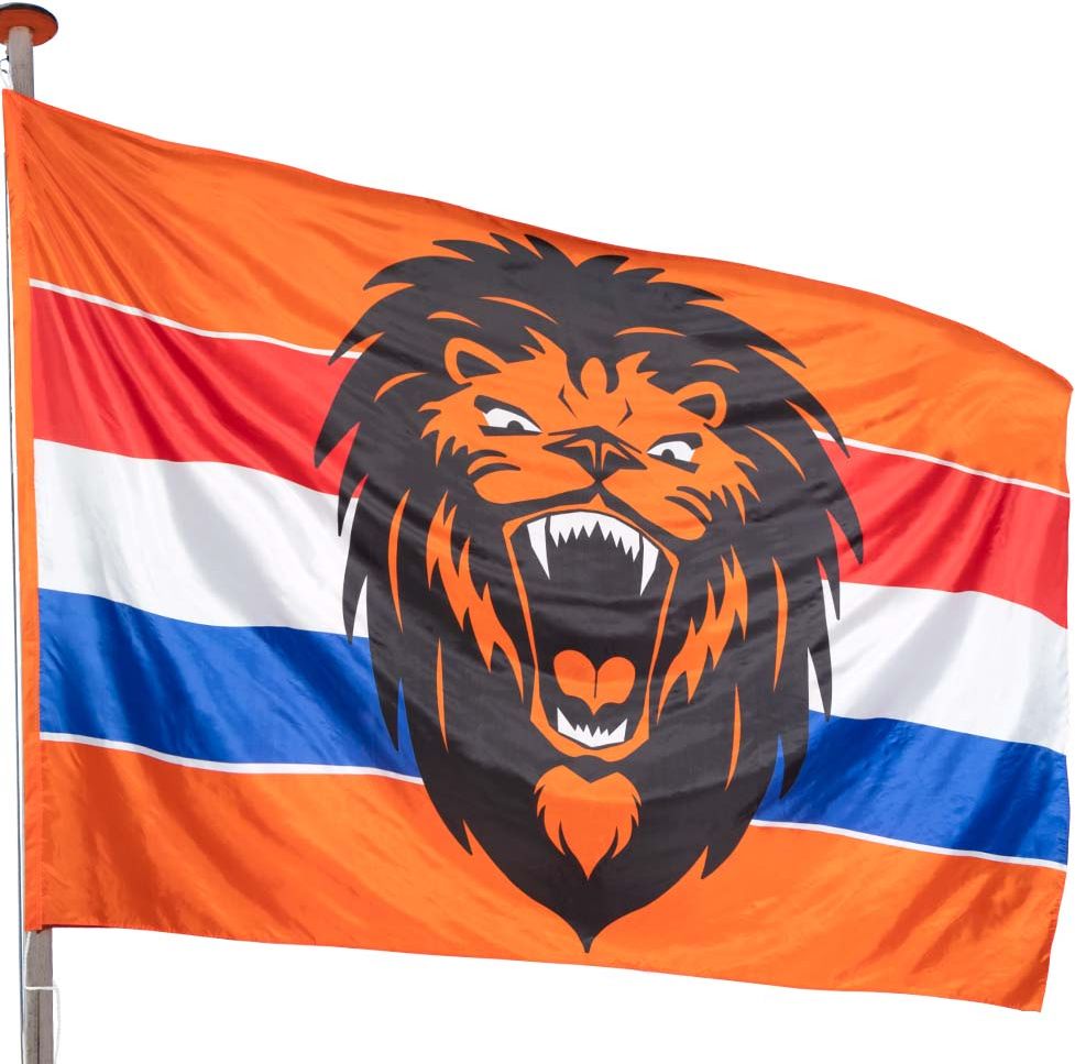 XXL Hollandse leeuw oranje vlag voetbal
