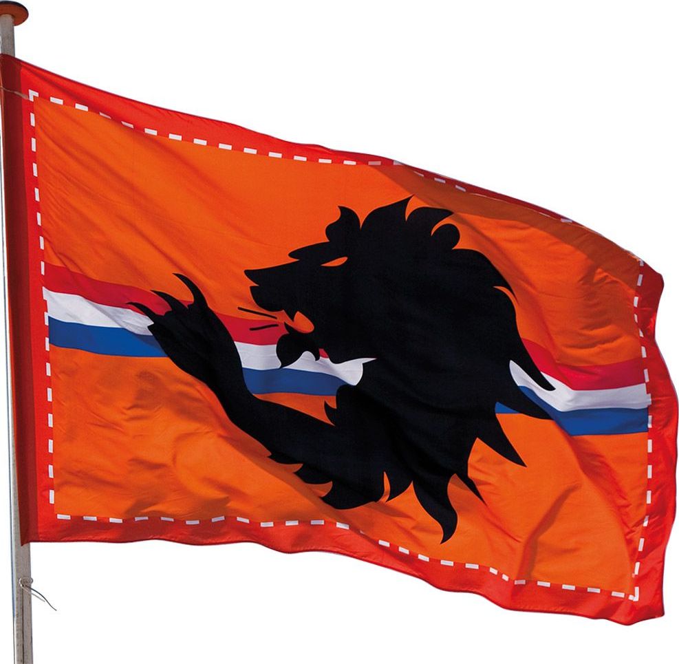 XXL Nederland vlag met leeuw