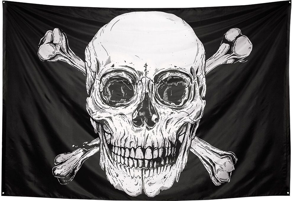 XXL piratenvlag met schedel