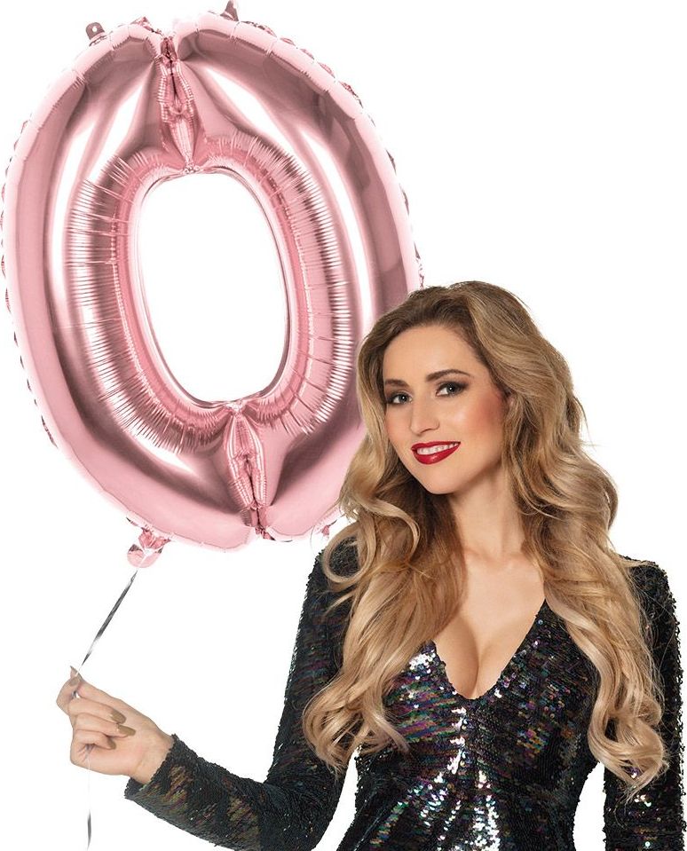 Xxl Rosegoud Ballon Cijfer 0