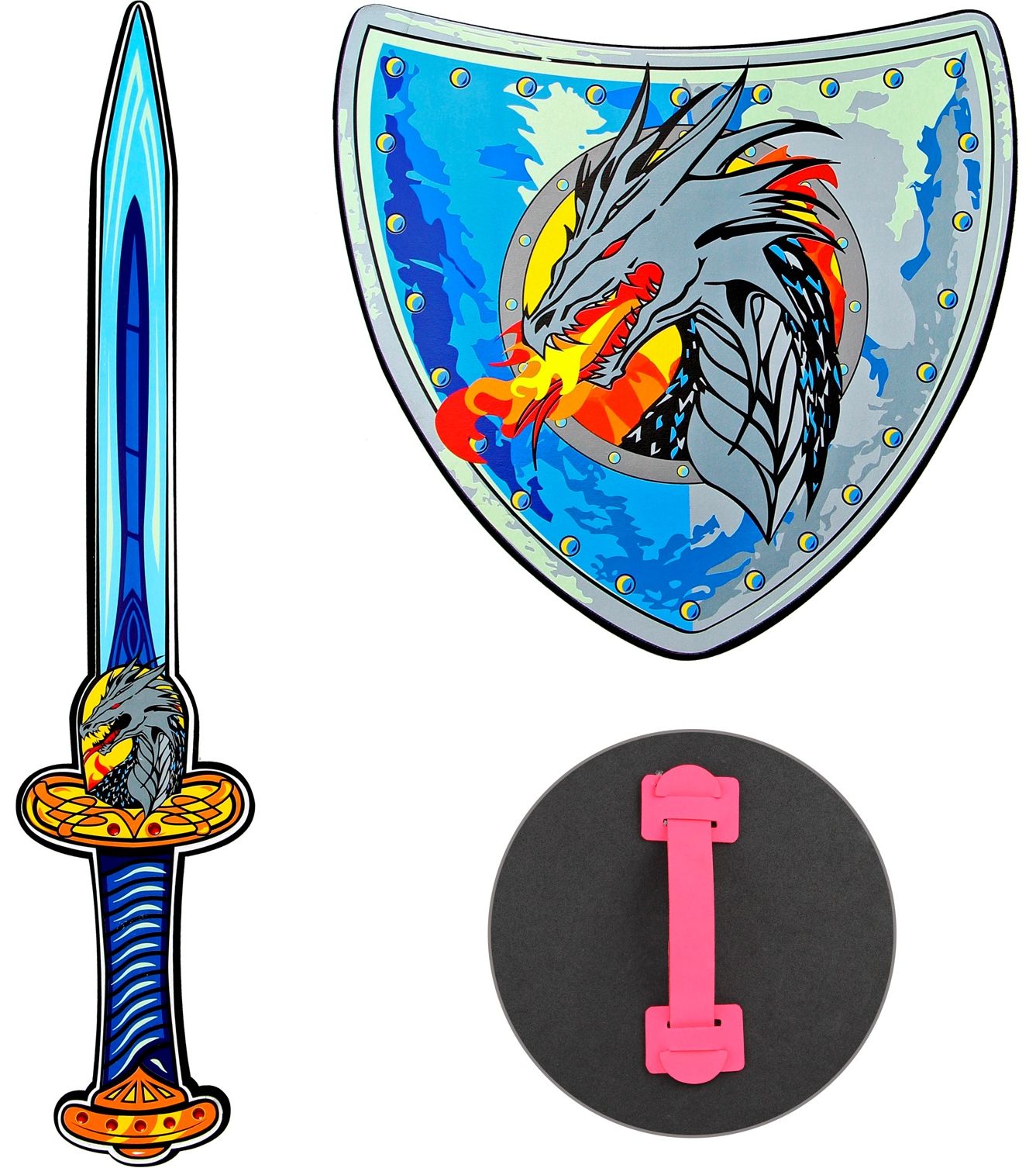 Zacht zwaard en schild draken viking