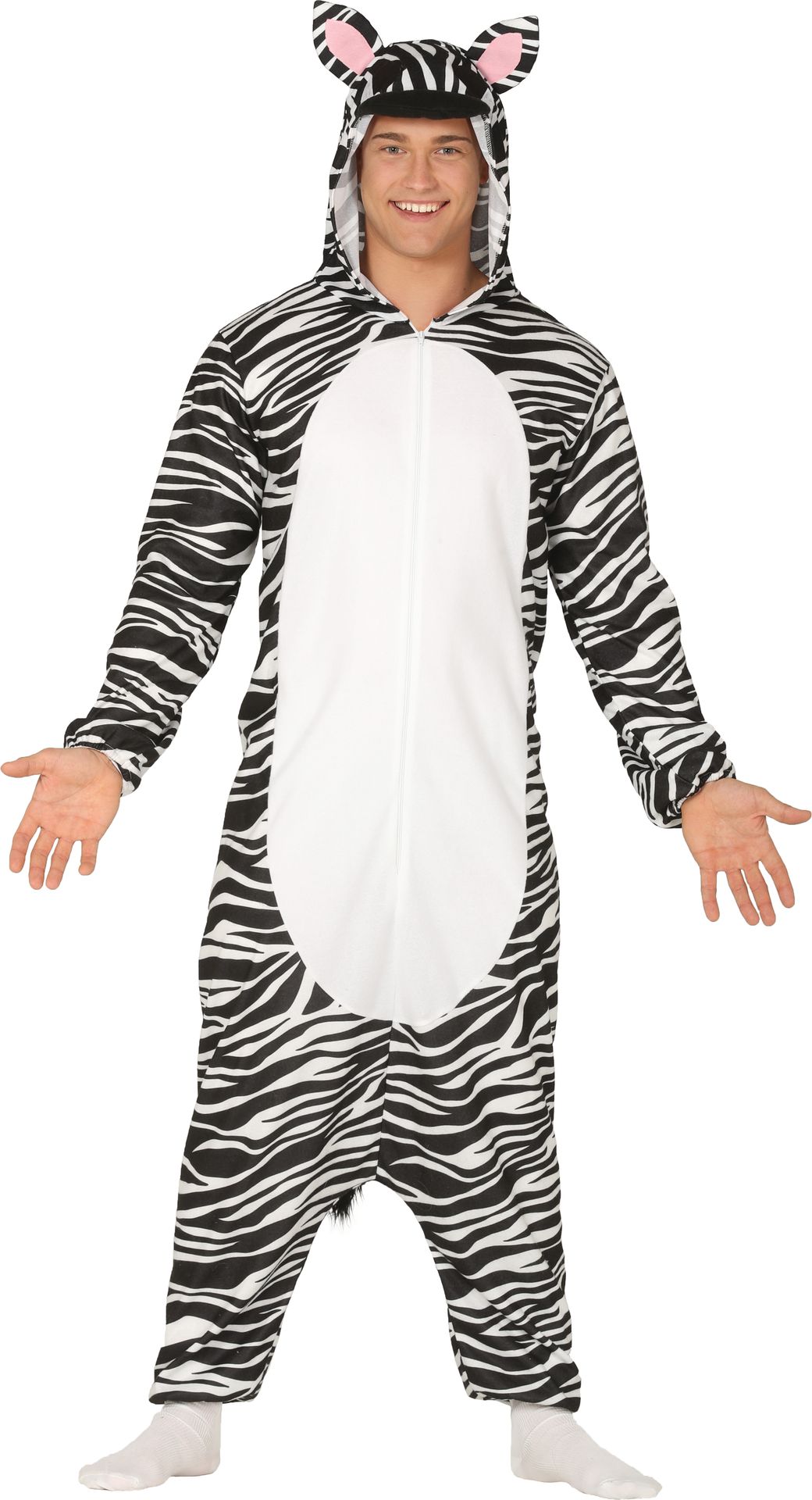 Zebra onesie volwassenen