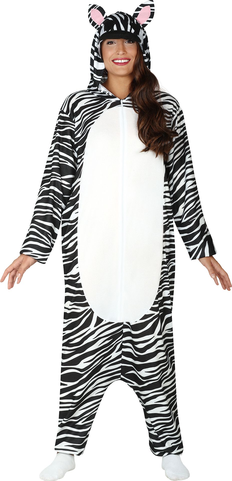 Zebra onesie volwassenen