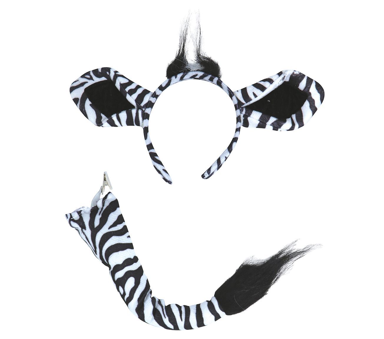 Zebra Staart met Haarband