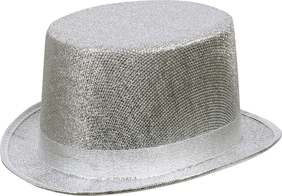 Zilveren hoge hoed glitz