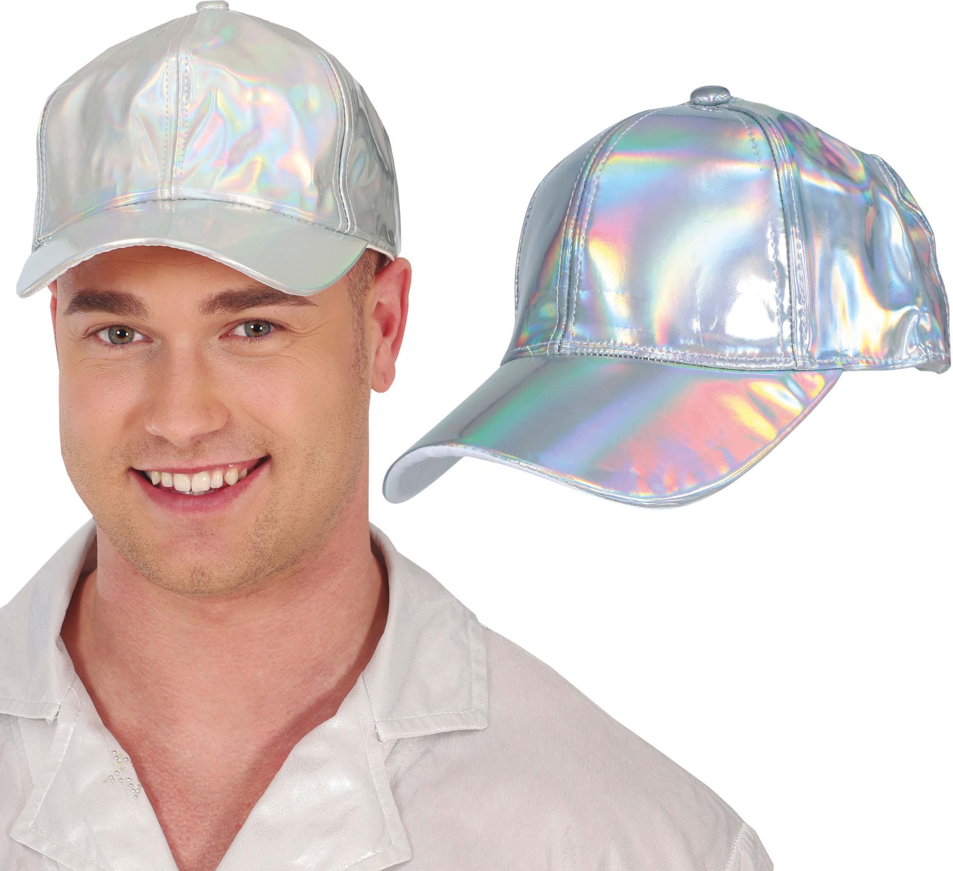 Zilveren Holografische Disco Pet