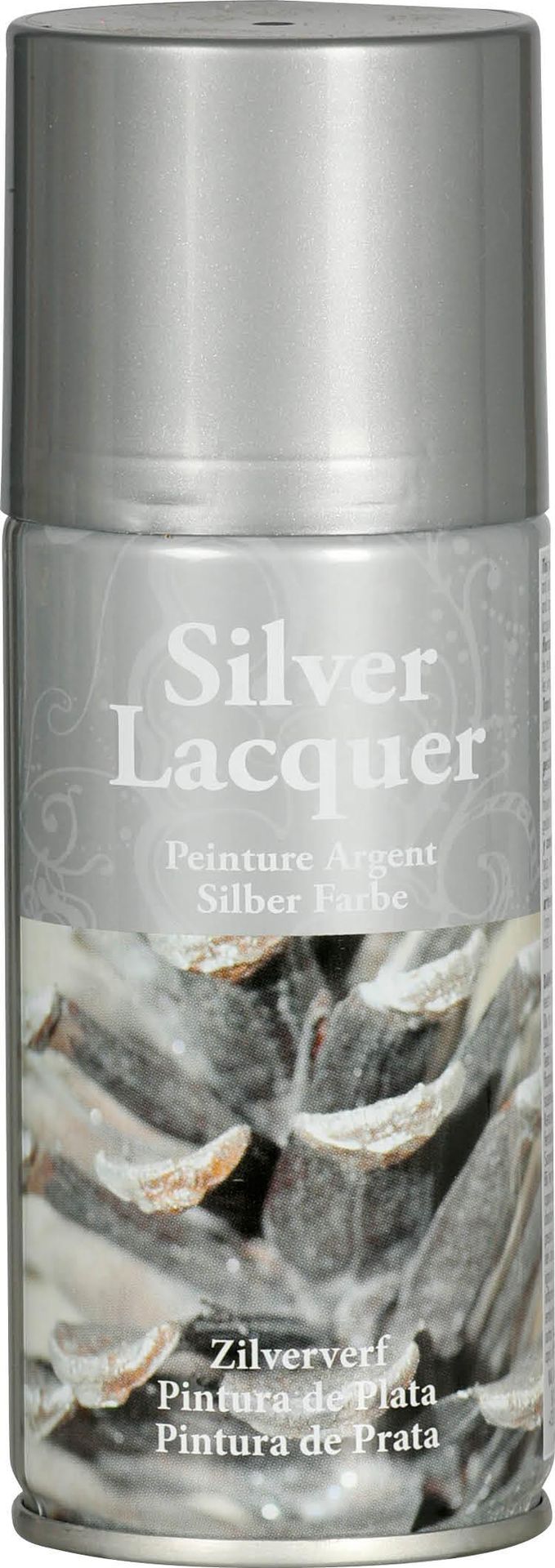 Zilveren kerstverfspray 150ml