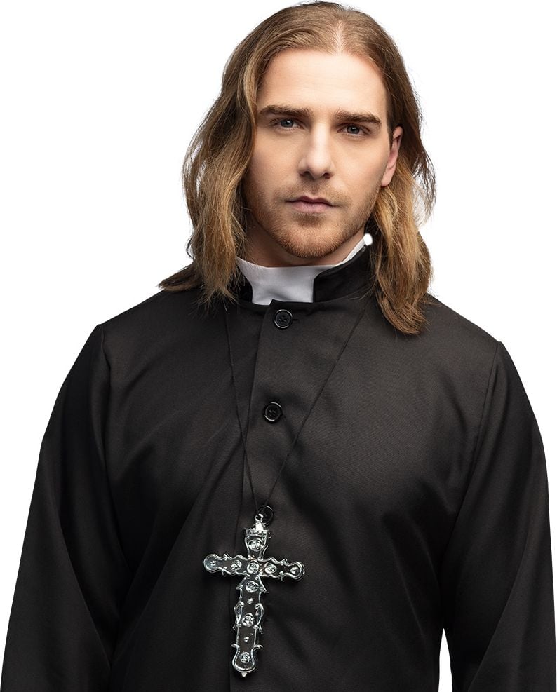 Zilveren Kruisketting Priester