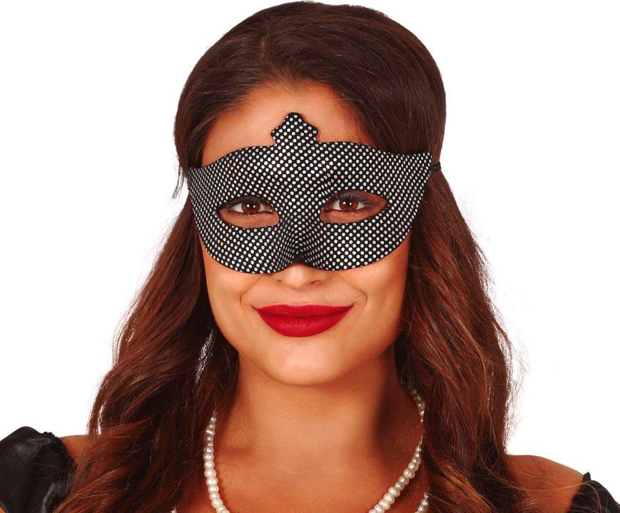 Zilveren oogmasker pailletten