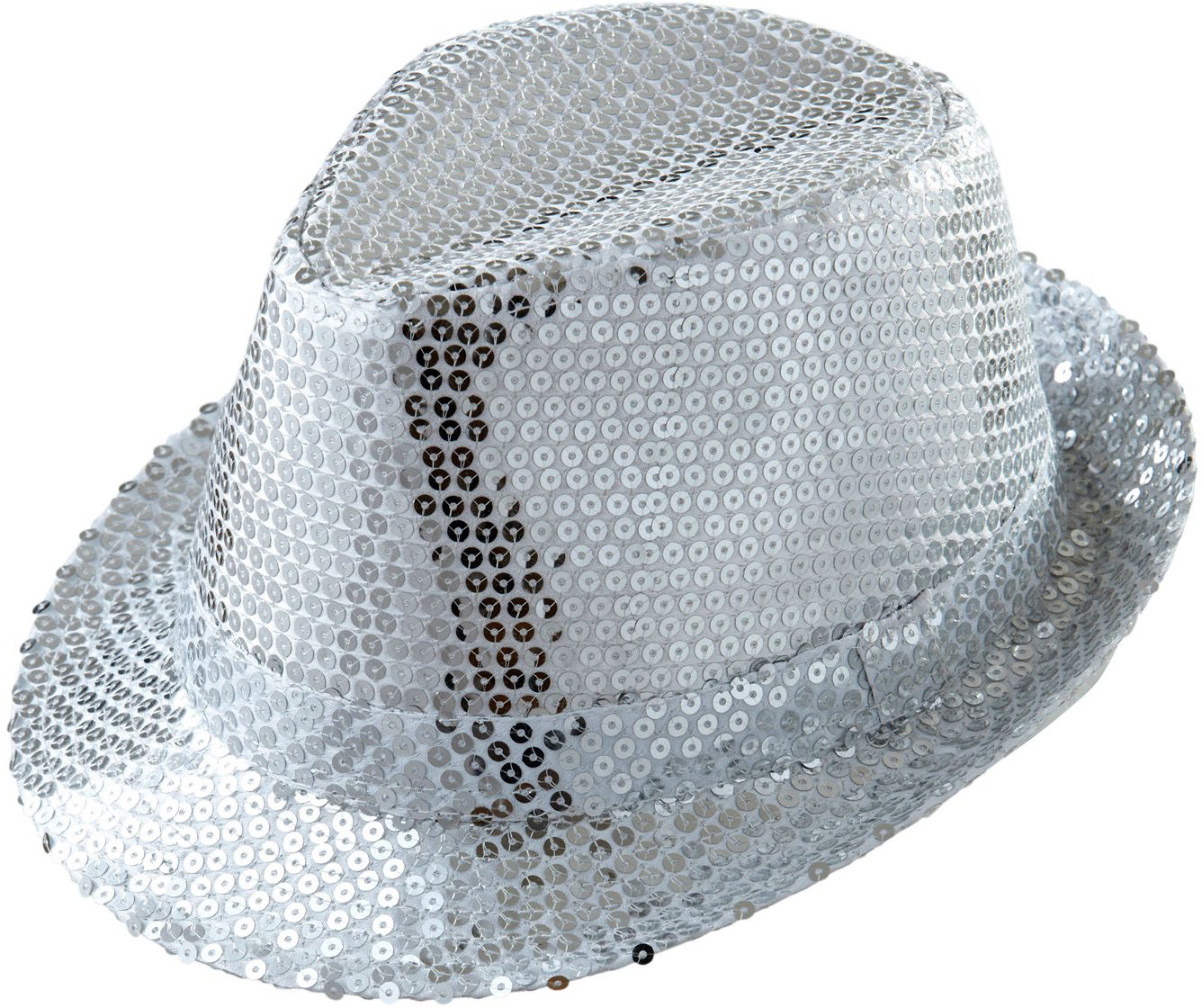 Zilveren pailletten hoed