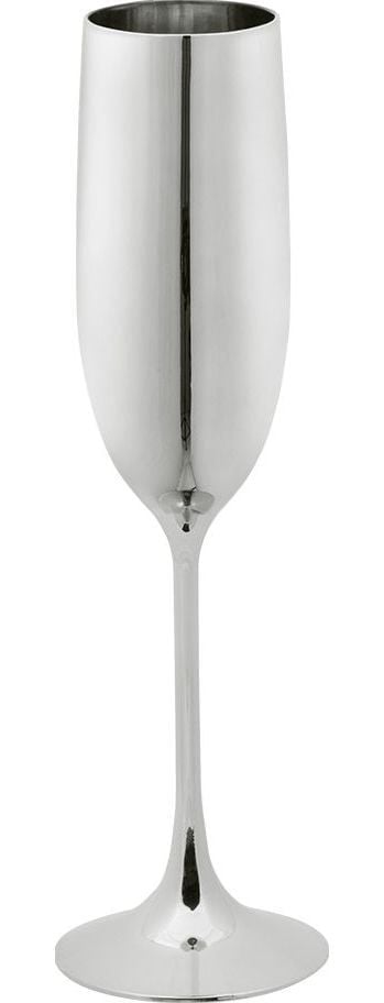 Zilveren Plastic Champagneglas Oud en Nieuw 125ML
