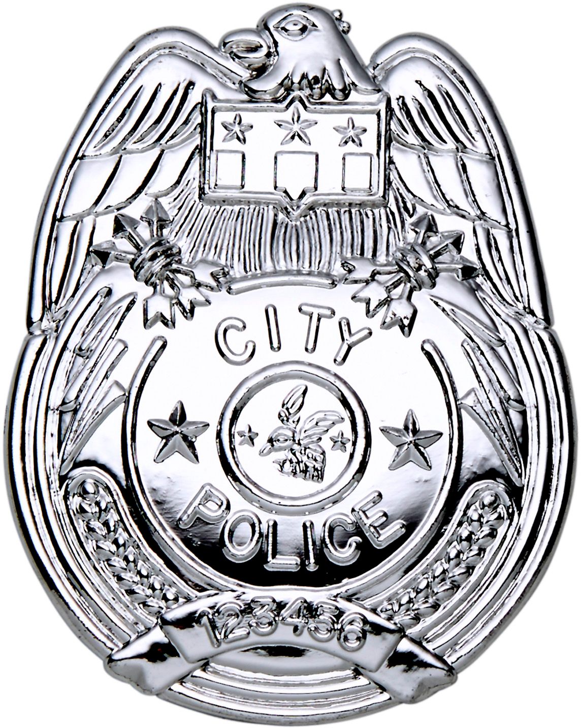 Zilveren politie badge