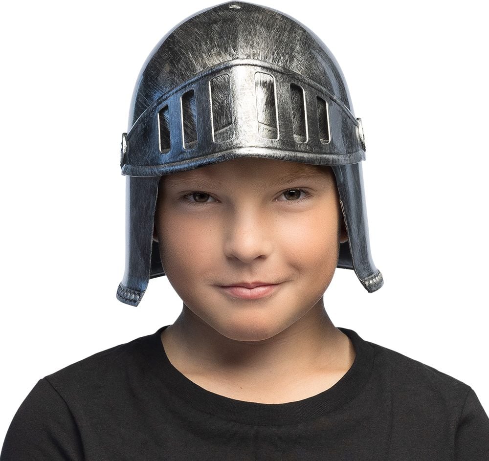 Zilveren Ridderhelm met Beweegbaar Vizier Kind