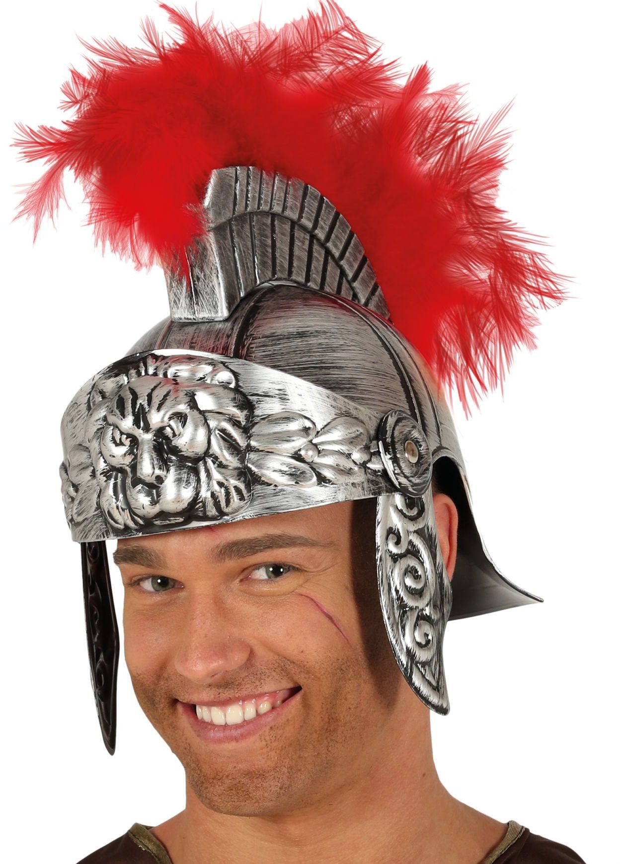 Zilveren romeinse soldaat helm