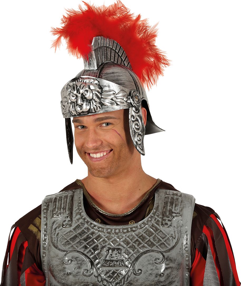 Zilveren romeinse soldaat helm