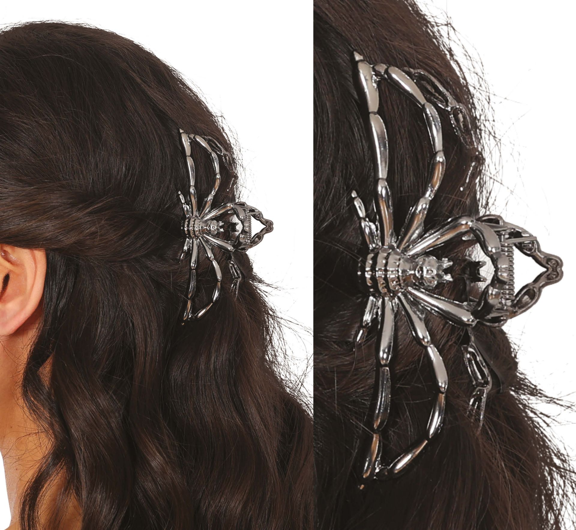 Zilveren Skelet Haarclip
