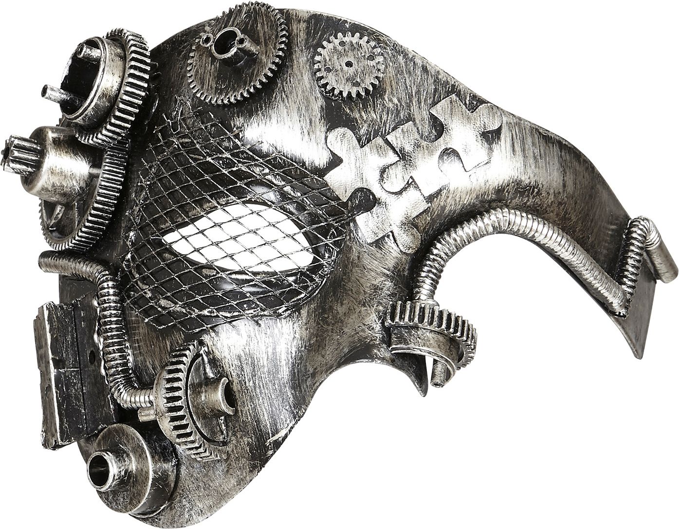 Zilveren Steampunk Half-Gezichts Masker