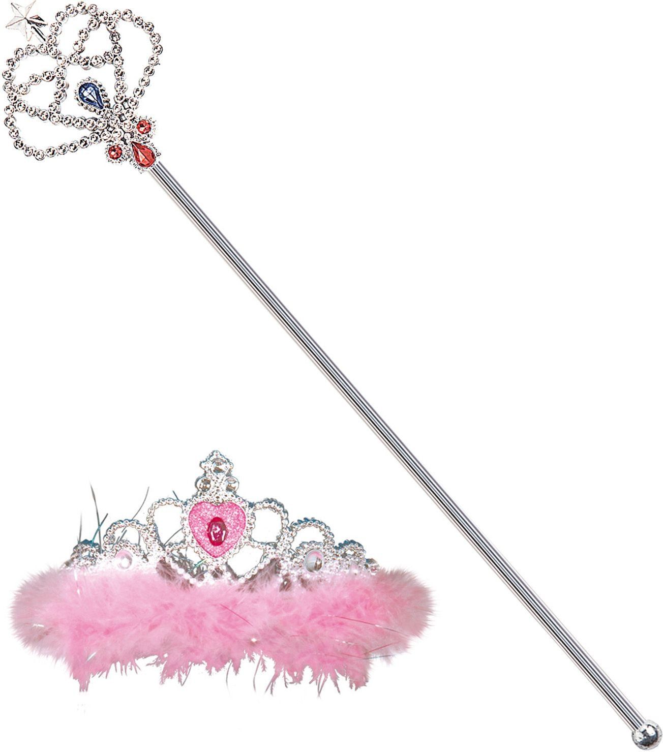 Zilveren tiara met scepter kind