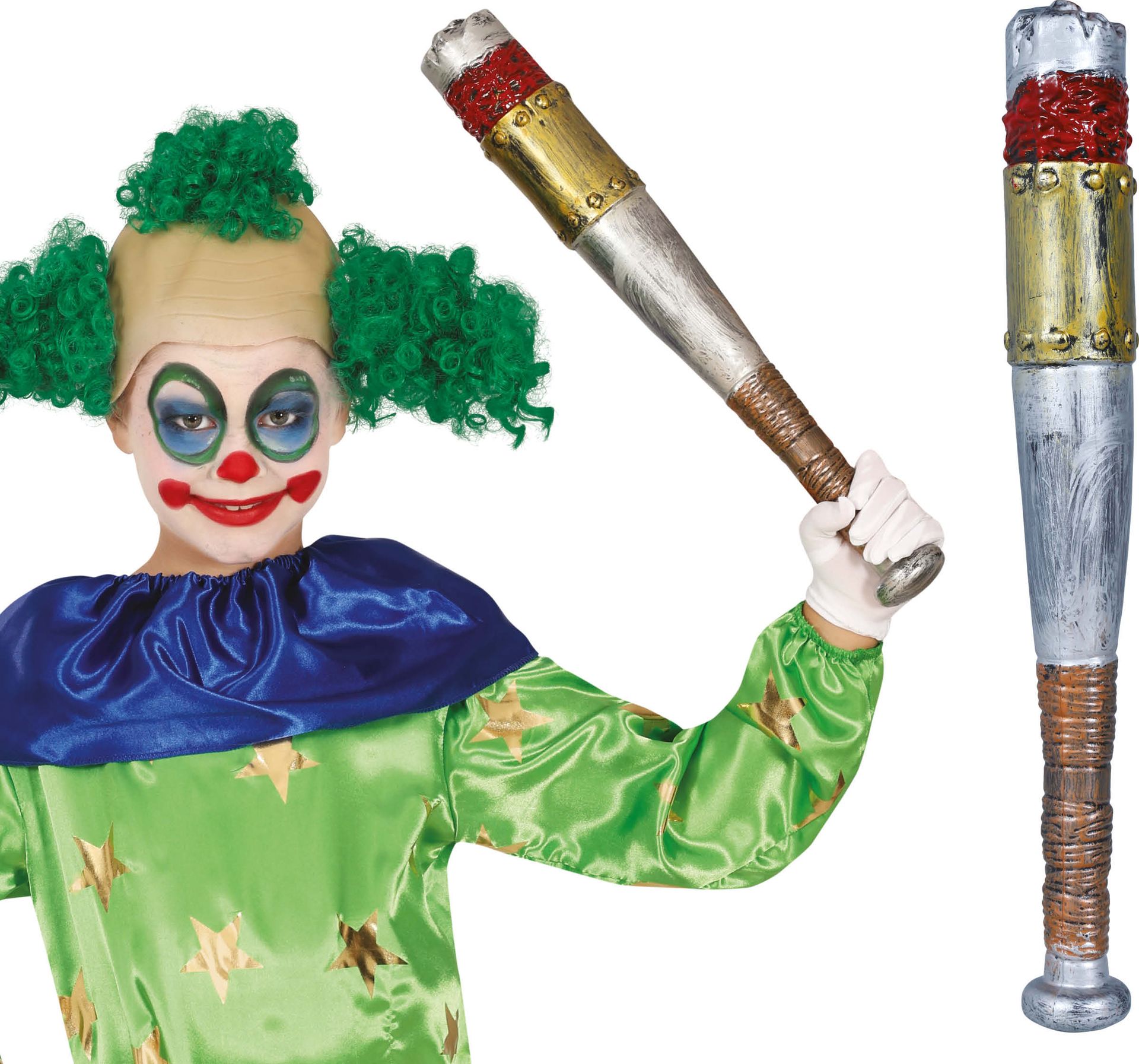 Zilver/gouden honkbalknuppel 47 cm halloween