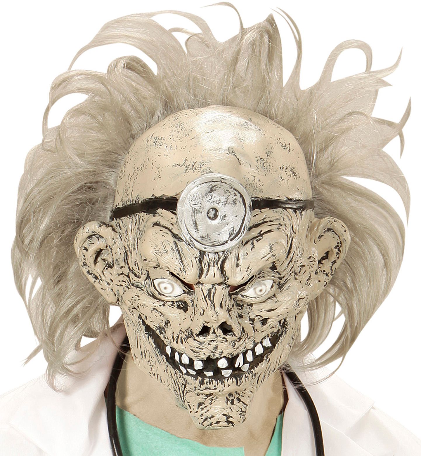 Zombie dokter masker met haar