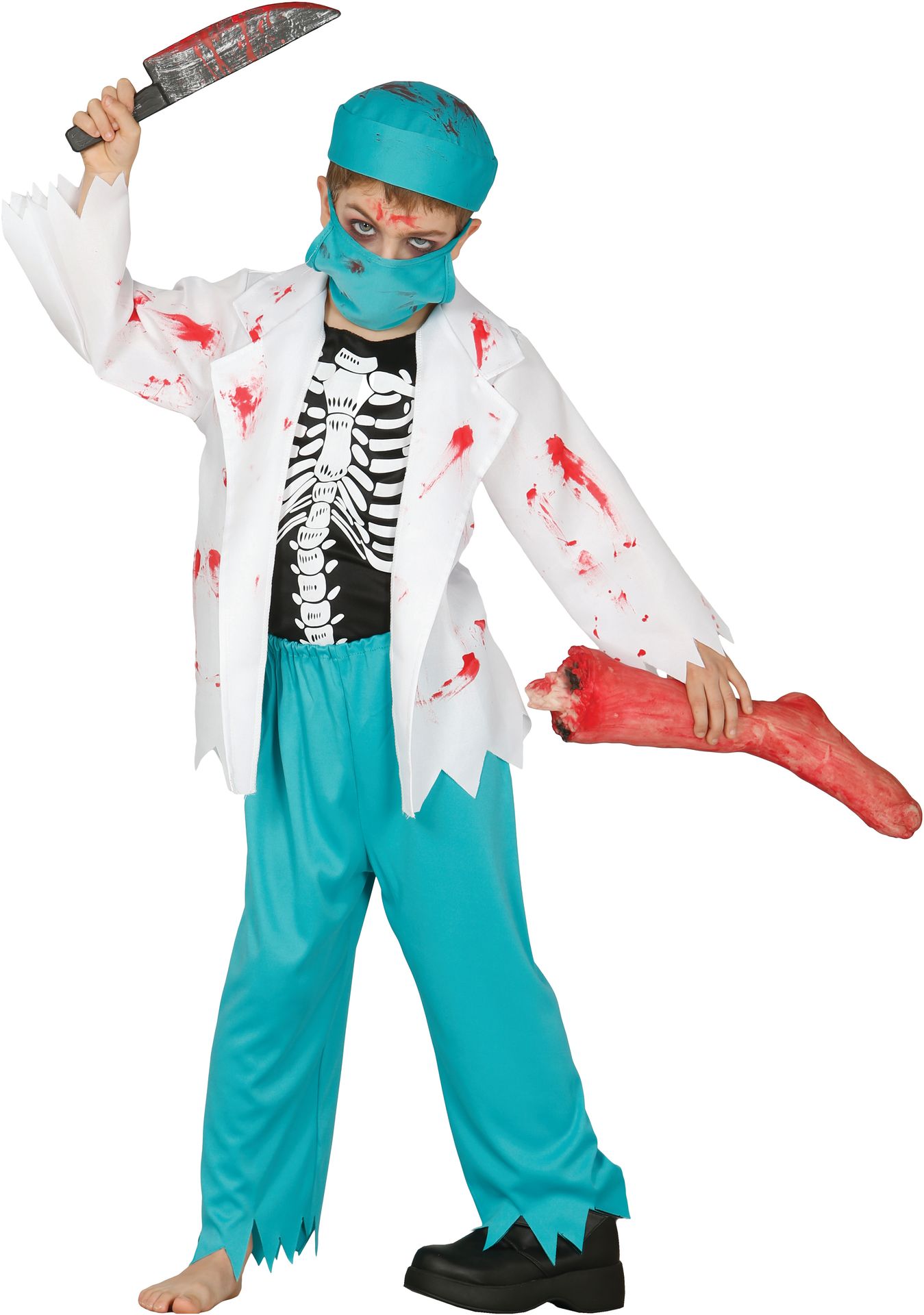 Zombie dokter outfit kind