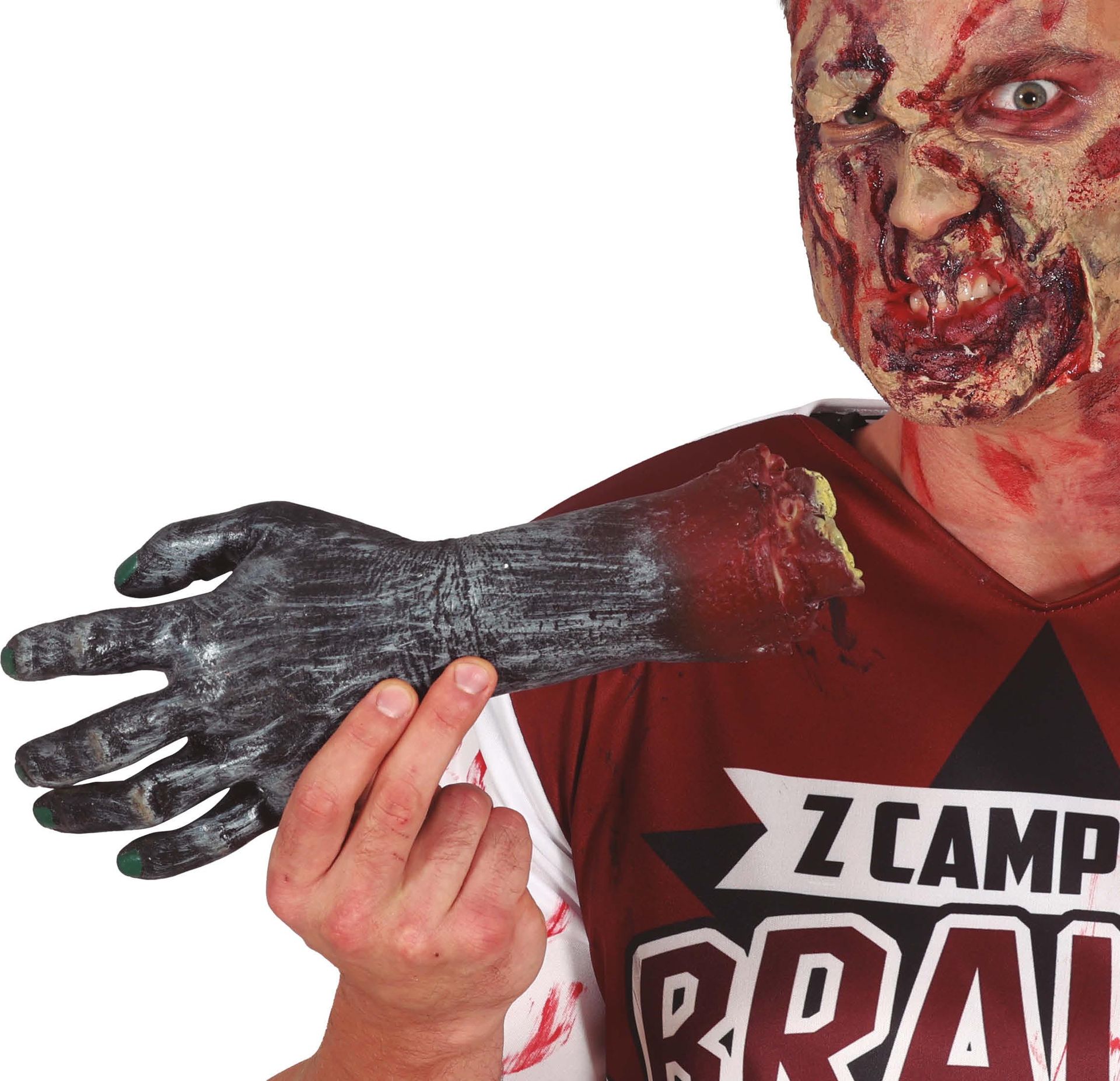 Zombie hand zwart 30 cm halloween
