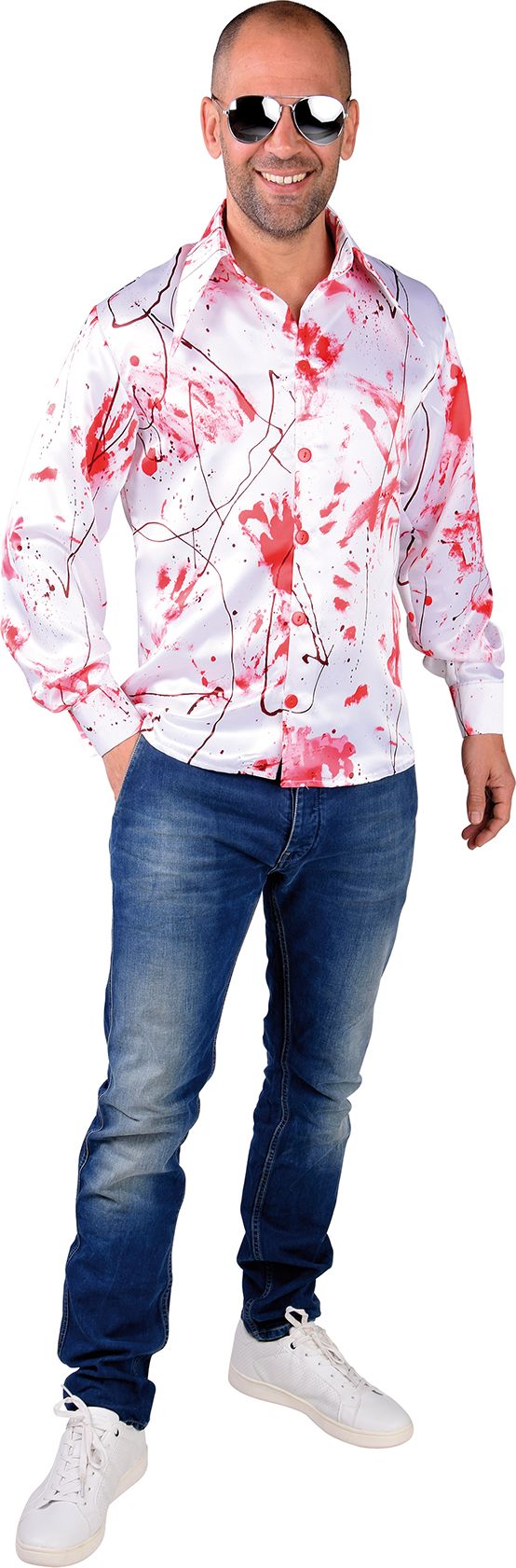 Zombie hemd bebloed mannen