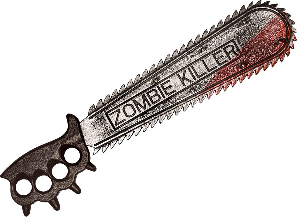 Zombie killer bebloede kettingzaag