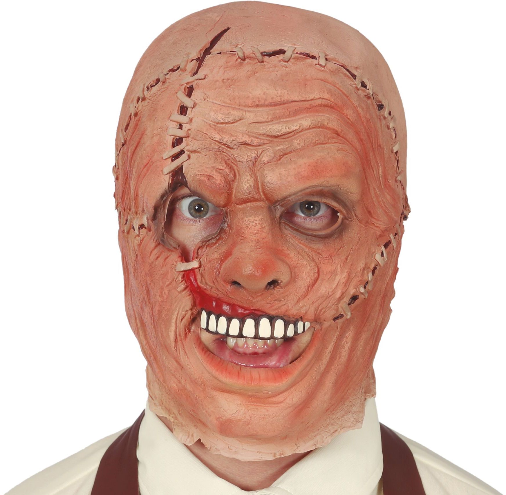 Zombie masker met hechtingen