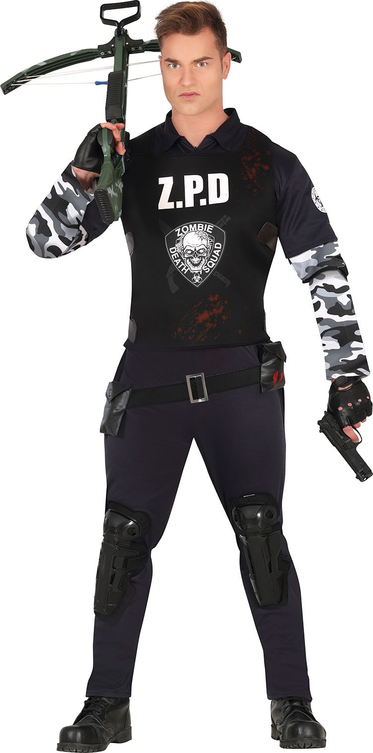 Zombie politie death squad outfit heren