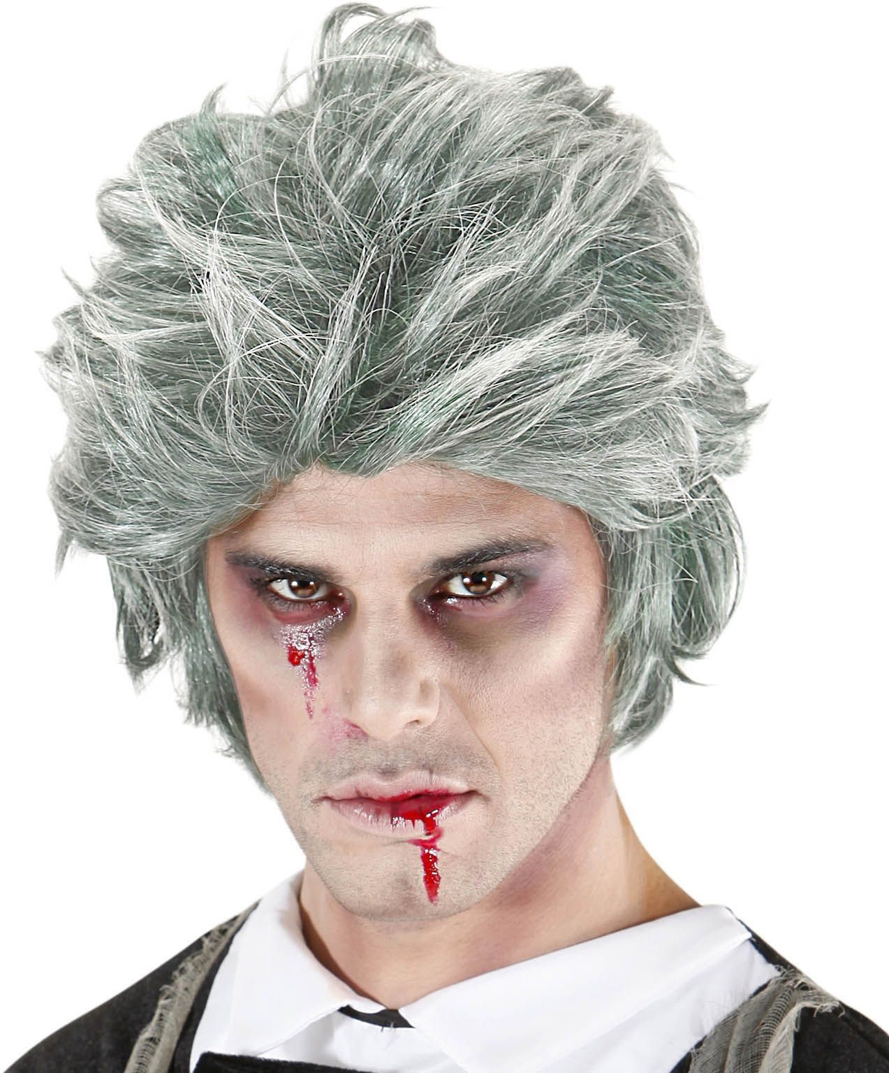 Zombie Pruik Grijs