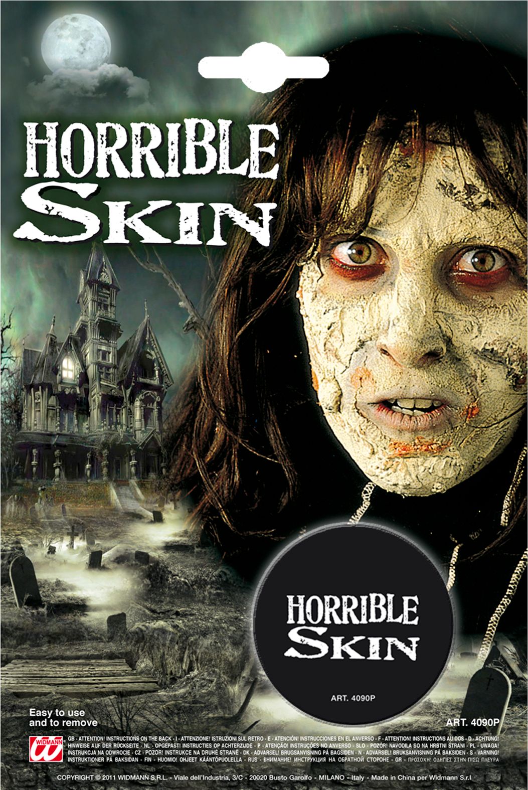 Zombie schmink horror huid