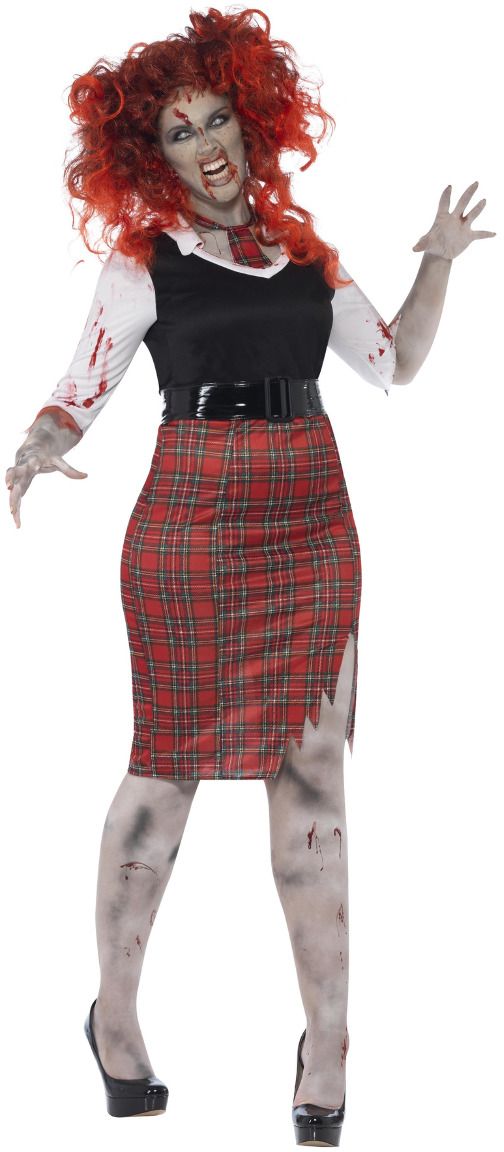 Zombie scholier outfit curvy