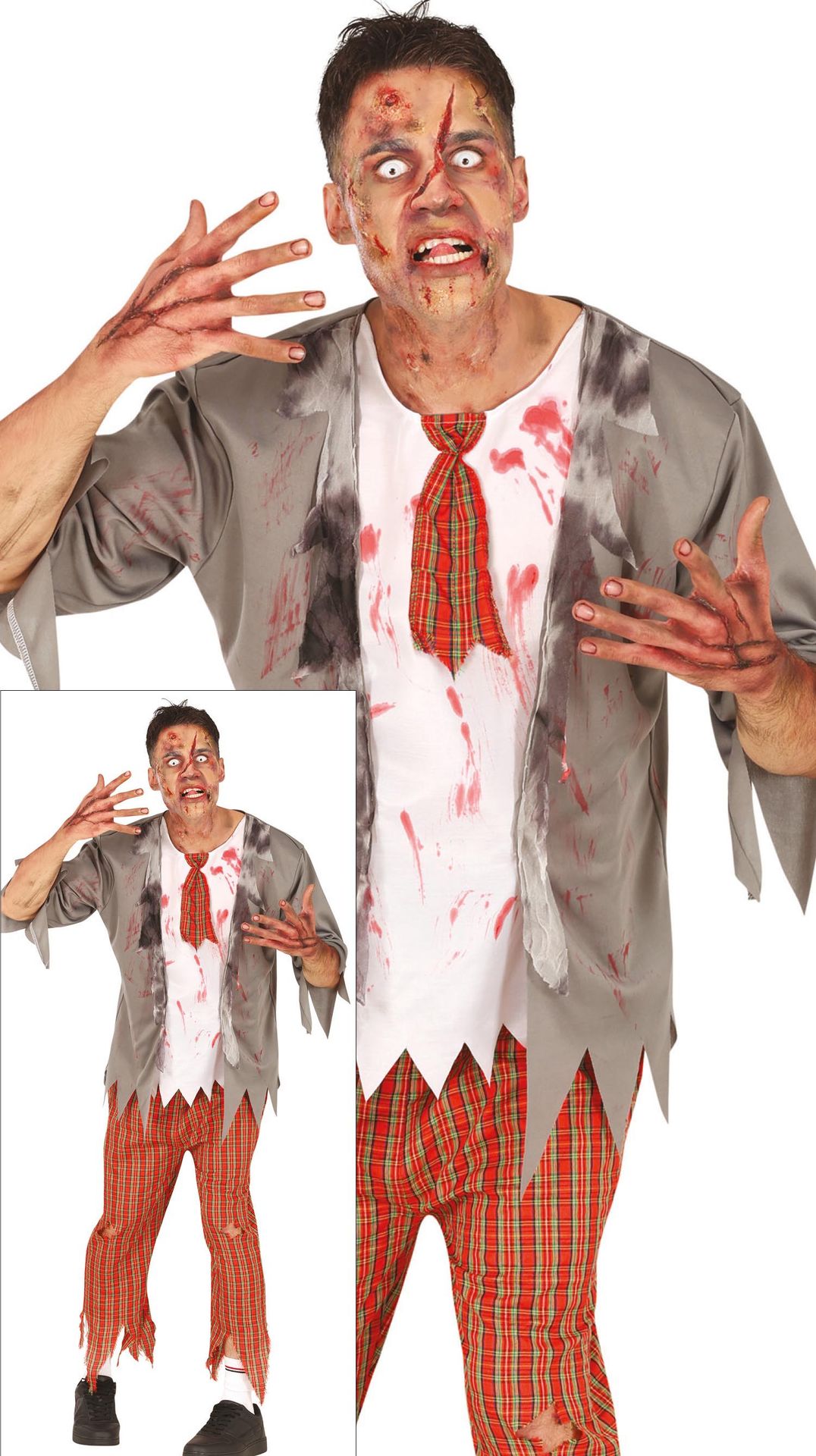Zombie student kostuum halloween heren