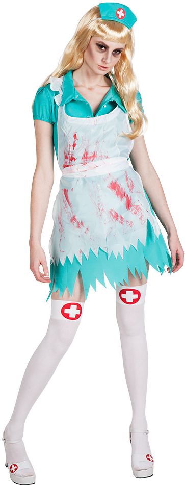 Zombie zuster kostuum bloederig