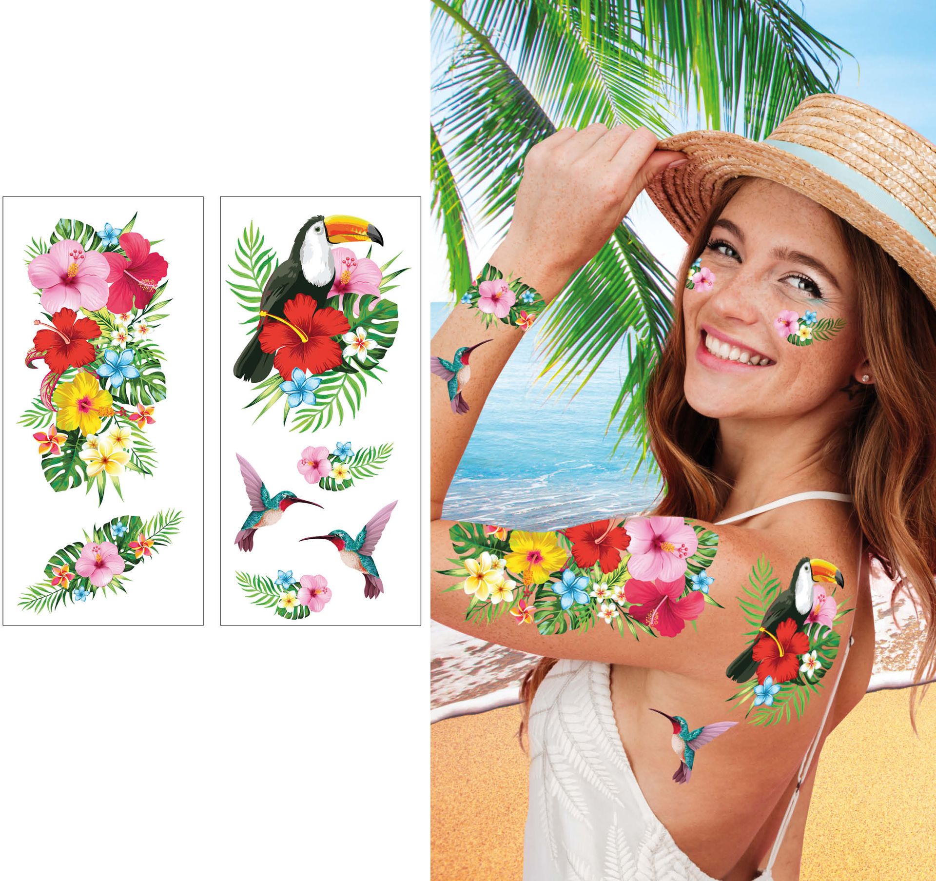Zomer Nep Tattoos Hawaïaans