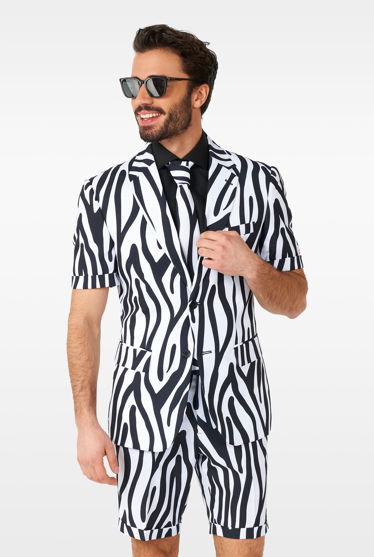 Zomer Zazzy Zebra suit Heren Opposuits