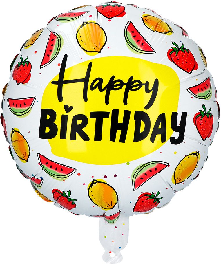Zomerfruit happy Birthday folieballon
