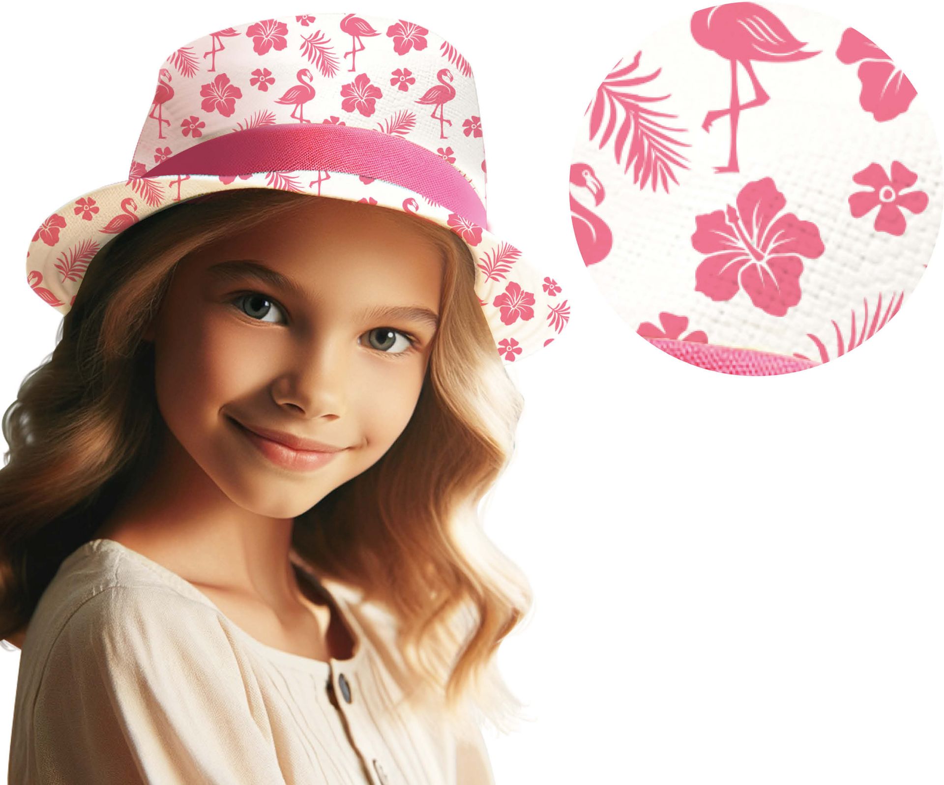 Zomerhoed Flamingo Kinderen