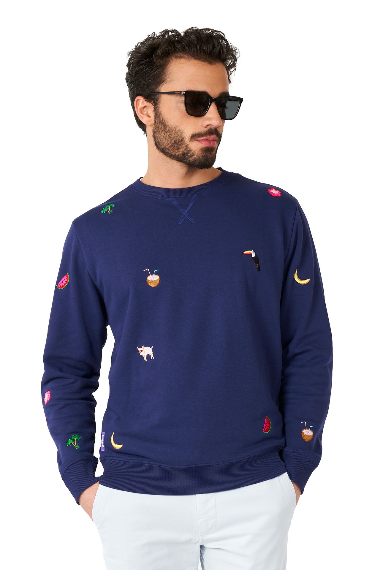 Zomerse Navy Sweater Heren Opposuits